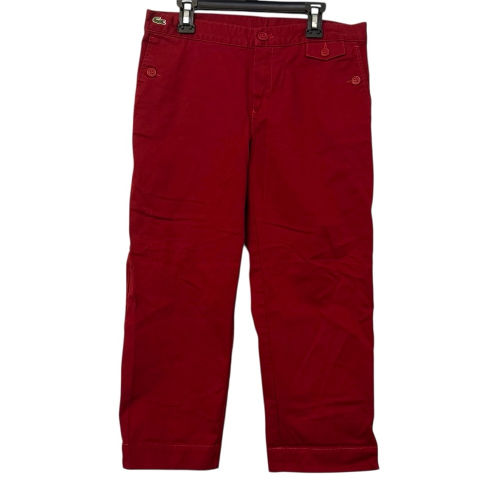 Lacoste‎ Cropped Capri Pants Red